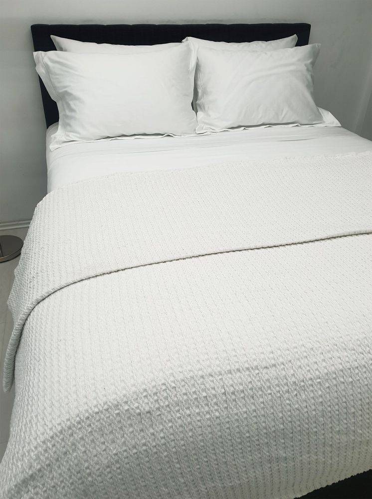 ΚΟΥΒΕΡΤΑ ΜΟΝΗ ΚΟΜΒΟΣ ΥΦΑΝΤΗ WHITE/WHITE (170X250CM) ΚΟΜΒΟΣ
