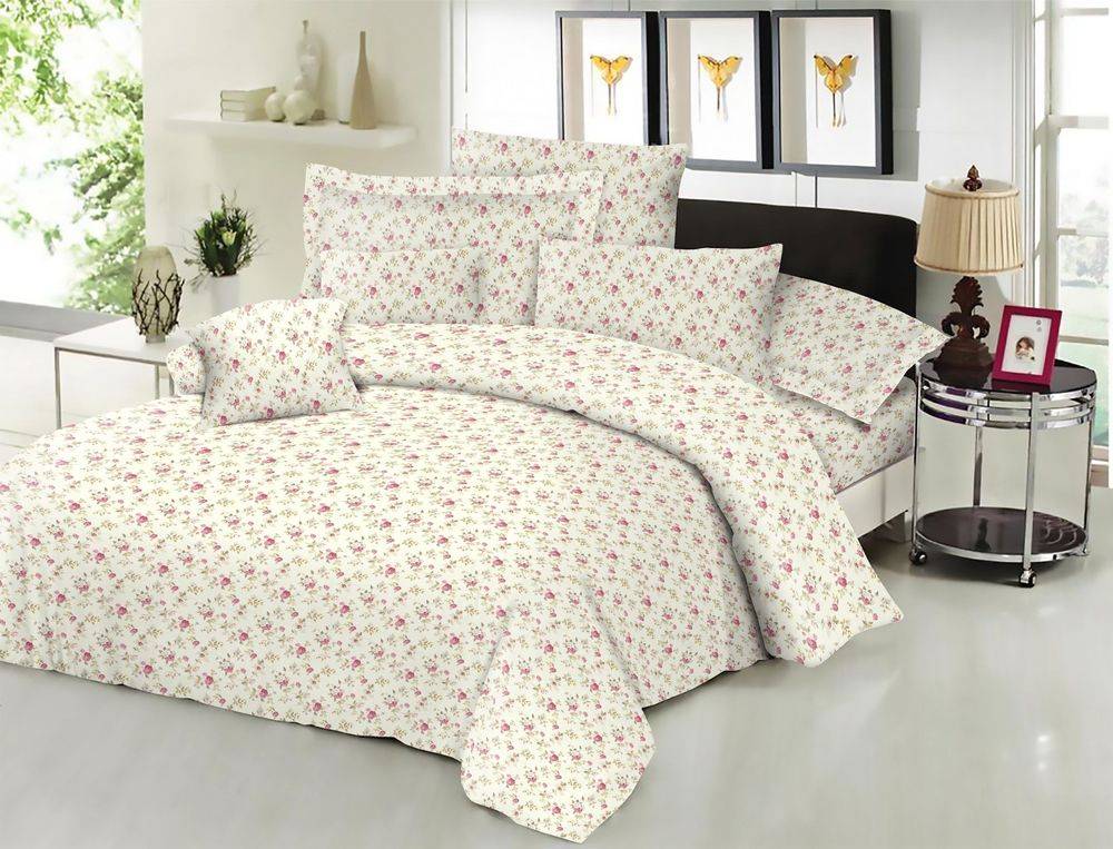 ΜΑΞΙΛΑΡΟΘΗΚΕΣ ΚΟΜΒΟΣ COTTON LINE PRINTED SPRING CREAM (2ΤΜΧ) ΚΟΜΒΟΣ