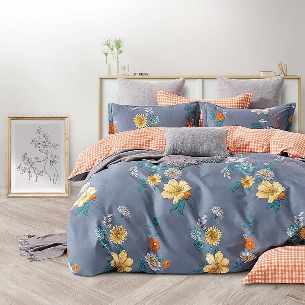 ΣΕΝΤΟΝΙΑ ΥΠΕΡΔΙΠΛΑ SB HOME LUCY ΜΠΛΕ ΣΕΤ 4ΤΜΧ ΧΩΡΙΣ ΛΑΣΤΙΧΟ (230X260CM) SB HOME