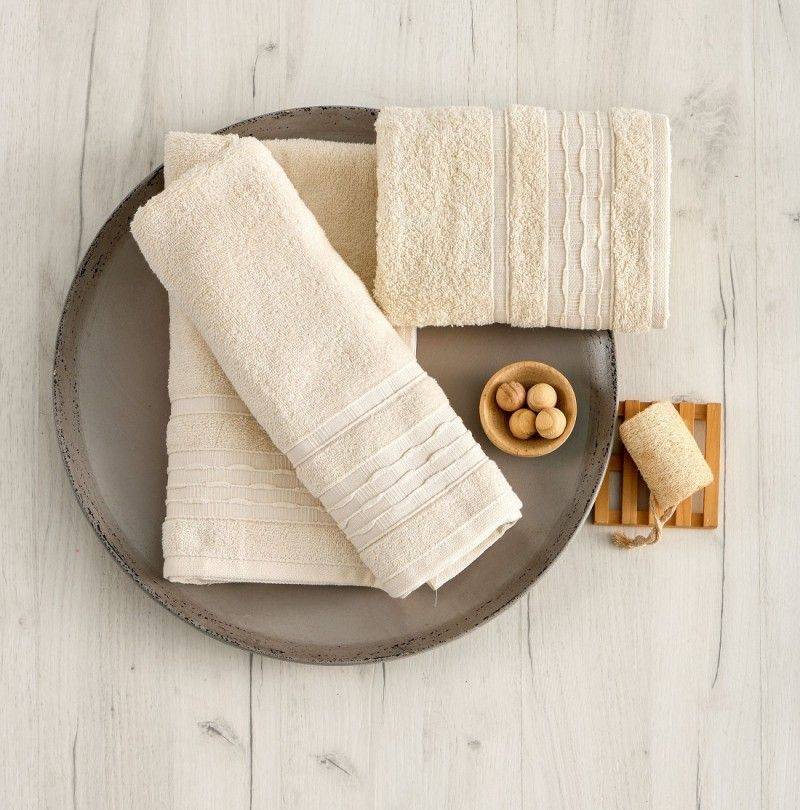 SB HOME ΣΕΤ ΠΕΤΣΕΤΕΣ SB HOME EVELYN CREAM ΣΕΤ 3ΤΜΧ