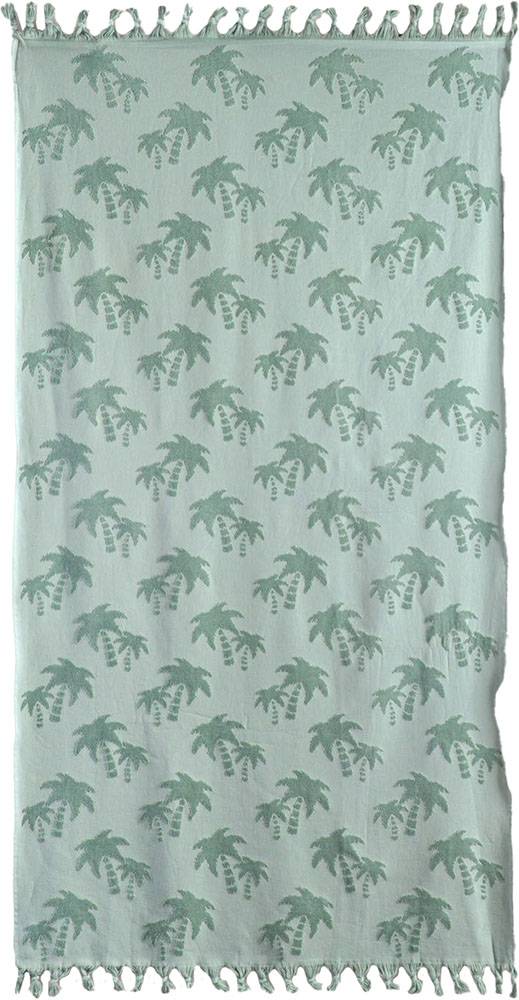 ΠΕΤΣΕΤΑ ΘΑΛΑΣΣΗΣ RYTHMOS ΒΕΛΟΥΤΕ PALM ΜΕΝΤΑ (86X160CM) RYTHMOS