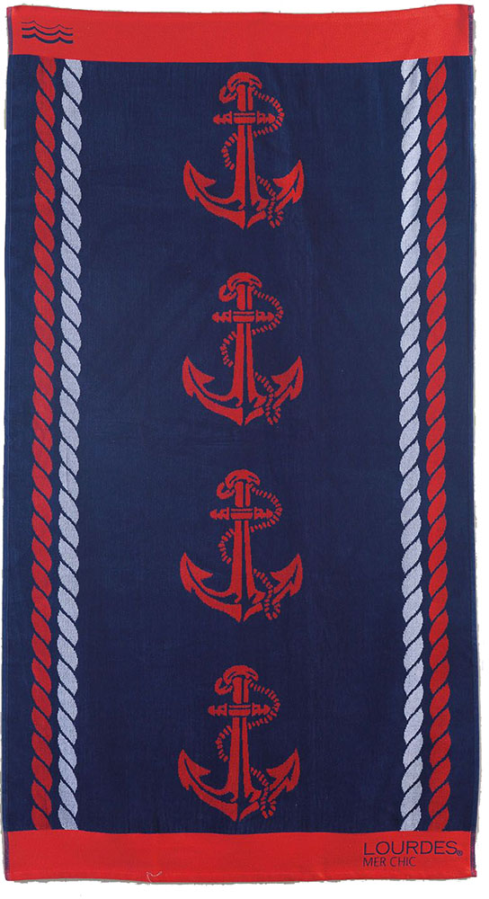 RYTHMOS ΠΕΤΣΕΤΑ ΘΑΛΑΣΣΗΣ RYTHMOS ΒΕΛΟΥΤΕ ANCHOR ΜΠΛΕ (86X160CM)