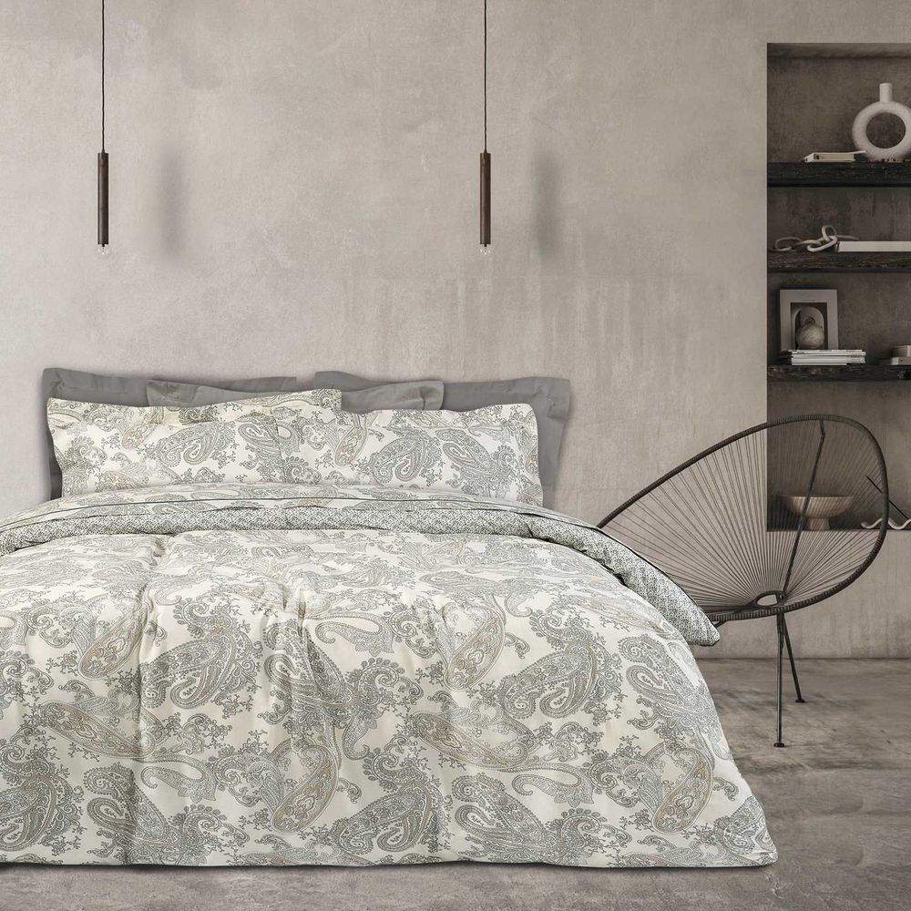 DAS HOME ΣΕΝΤΟΝΙΑ ΜΟΝΑ DAS HOME HAPPY 9593 ΓΚΡΙ/ΕΚΡΟΥ ΣΕΤ 3ΤΜΧ ΧΩΡΙΣ ΛΑΣΤΙΧΟ (170X260CM)