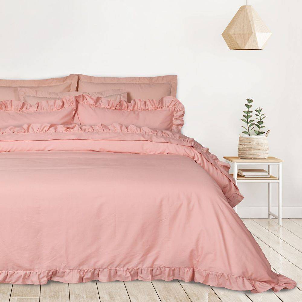 DAS HOME ΣΕΝΤΟΝΙΑ ΥΠΕΡΔΙΠΛΑ DAS HOME DAILY 3169 PINK ΣΕΤ 4 ΤΜΧ (240X270CM)
