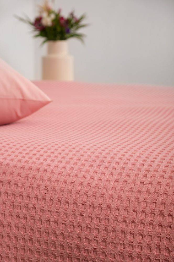 ΚΟΥΒΕΡΤΑ ΥΠΕΡΔΙΠΛΗ NAF NAF WAFFLE ΠΙΚΕ ROSE 230Χ240CM NAF NAF