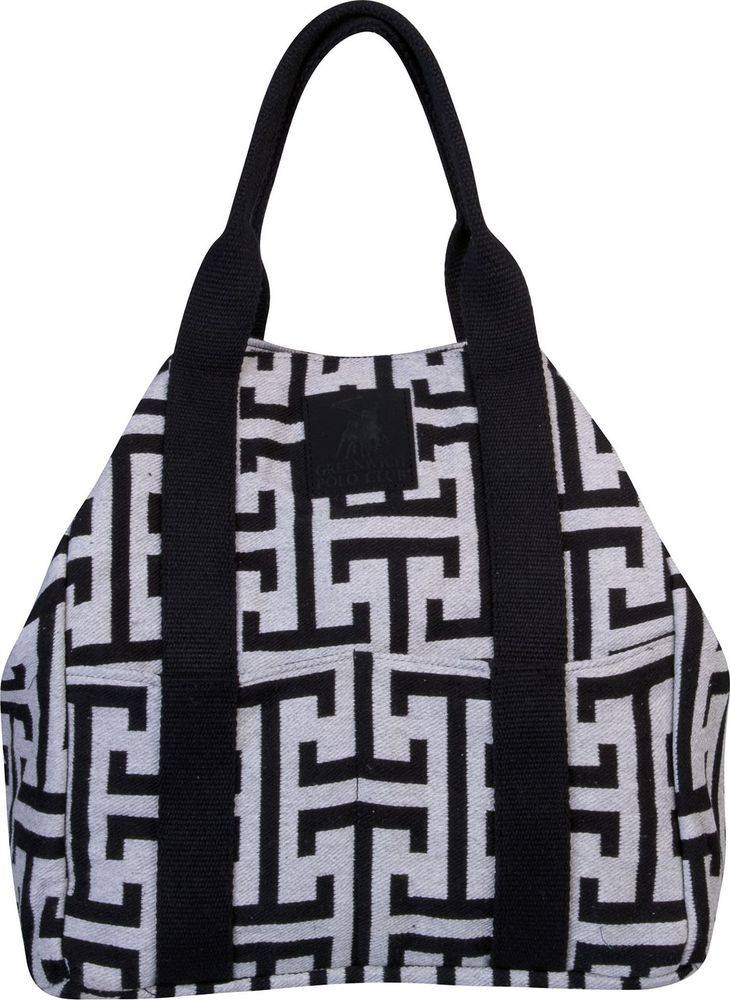ΤΣΑΝΤΑ ΘΑΛΑΣΣΗΣ GREENWICH POLO CLUB 3839 BLACK/GREY (35Χ40Χ38CM) GREENWICH POLO CLUB