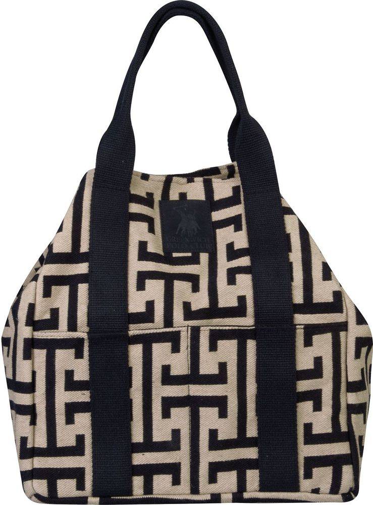 ΤΣΑΝΤΑ ΘΑΛΑΣΣΗΣ GREENWICH POLO CLUB 3840 BEIGE/BLACK (35Χ40Χ38CM) GREENWICH POLO CLUB