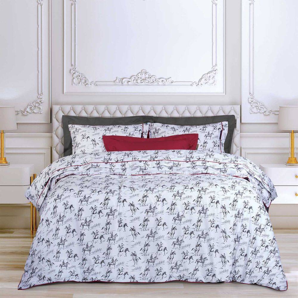 Σετ Σεντόνια Υπέρδιπλα 4 Τεμαχίων Greenwich Polo Club 2263 Black- White 240x260