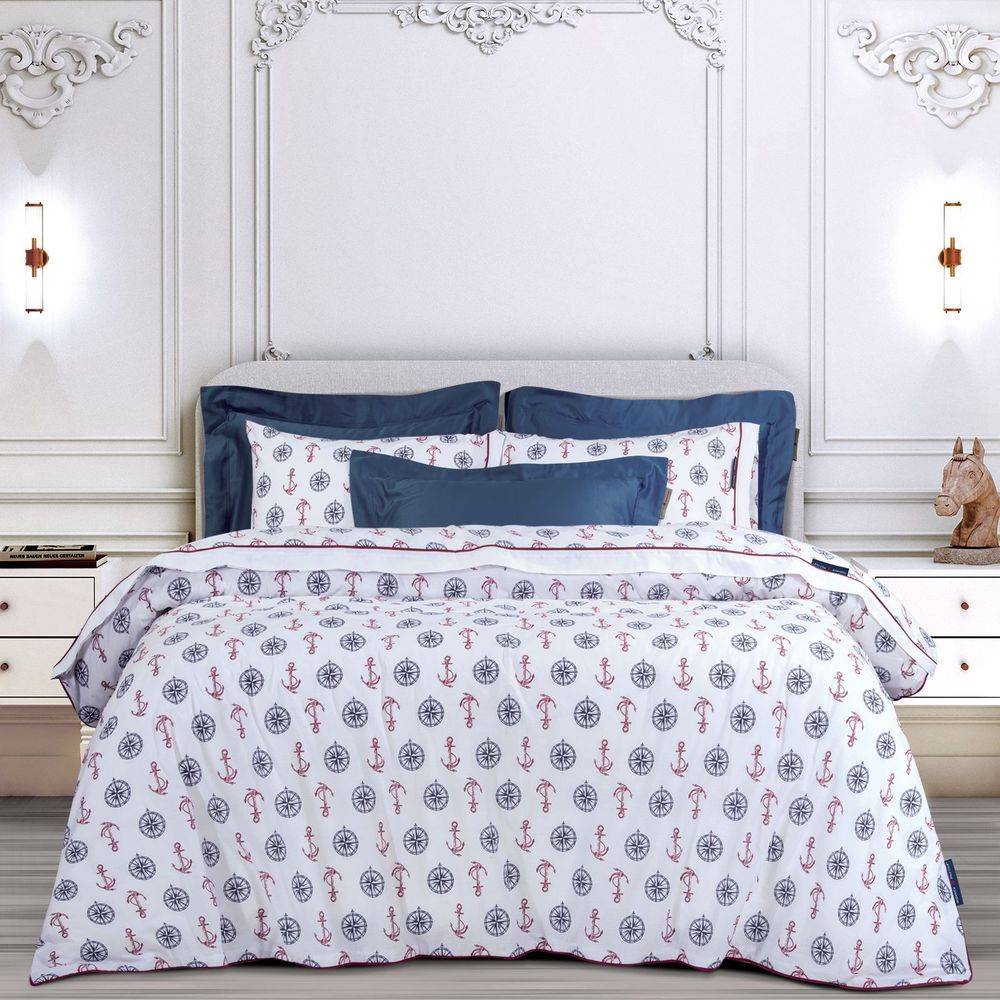 ΣΕΝΤΟΝΙΑ ΥΠΕΡΔΙΠΛΑ GREENWICH POLO CLUB 2182 WHITE ΣΕΤ 4 ΤΜΧ (240X260CM)