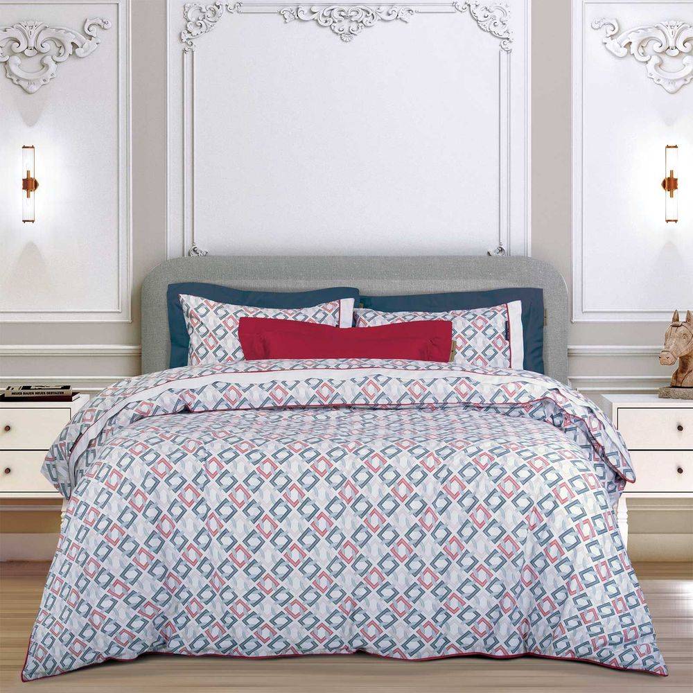 ΣΕΝΤΟΝΙΑ ΥΠΕΡΔΙΠΛΑ GREENWICH POLO CLUB 2269 BLUE/RED ΣΕΤ 4 ΤΜΧ (240X260CM)