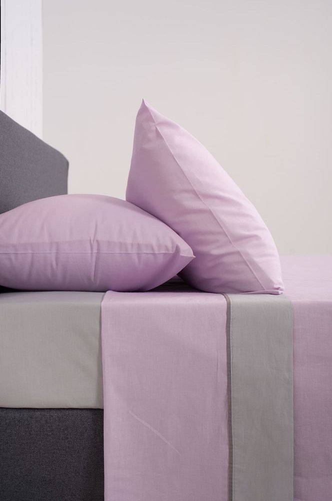 ΣΕΤ ΣΕΝΤΟΝΙΑ KING SIZE ΒΙΟΚΑΡΠΕΤ HOME VIEW LILAC - LT GREY 270Χ280CM BIOKARPET HOME