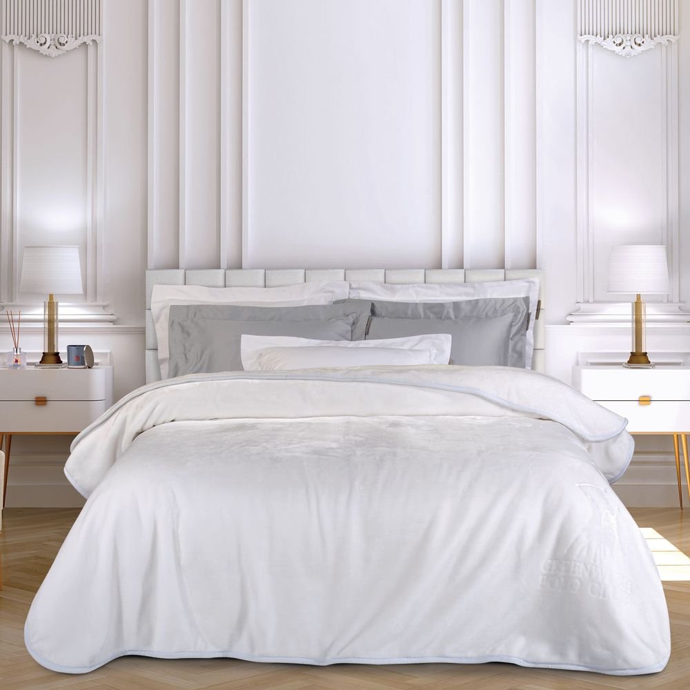 Κουβέρτα Βελουτέ Υπέρδιπλη Greenwich Polo Club 3470 White 220x240
