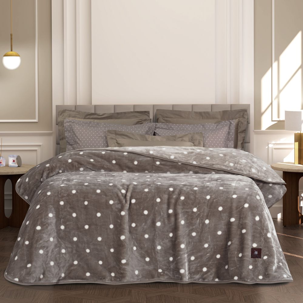 ΚΟΥΒΕΡΤΑ ΥΠΕΡΔΙΠΛΗ GREENWICH POLO CLUB 3437 TAUPE (220X240CM) GREENWICH POLO CLUB