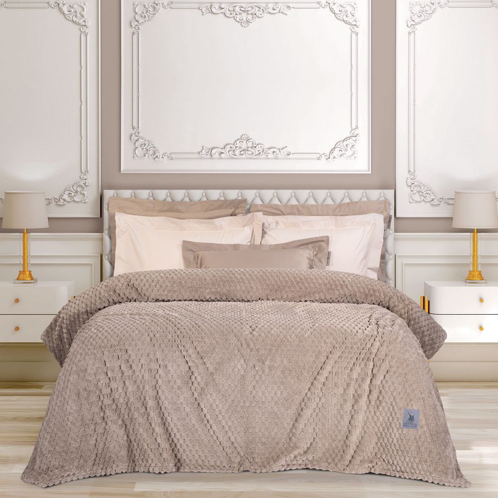 ΚΟΥΒΕΡΤΑ ΥΠΕΡΔΙΠΛΗ GREENWICH POLO CLUB 3475 TAUPE (220X240CM)