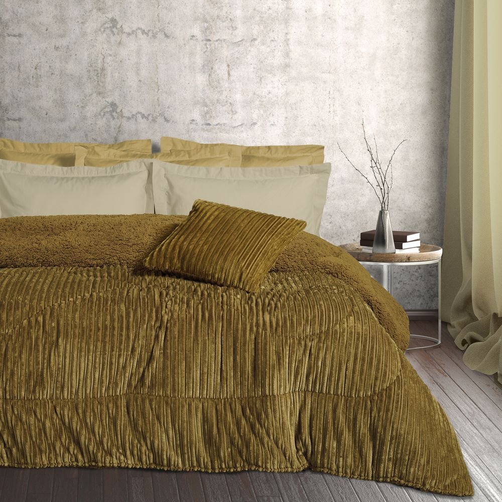 ΚΟΥΒΕΡΤΟΠΑΠΛΩΜΑ ΥΠΕΡΔΙΠΛΟ DAS HOME 1180 OLIVE 220X240CM DAS HOME