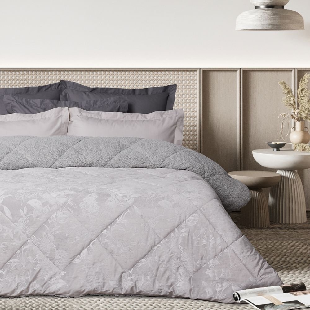 ΚΟΥΒΕΡΤΟΠΑΠΛΩΜΑ ΥΠΕΡΔΙΠΛΟ DAS HOME 1376 GREY 220X240CM