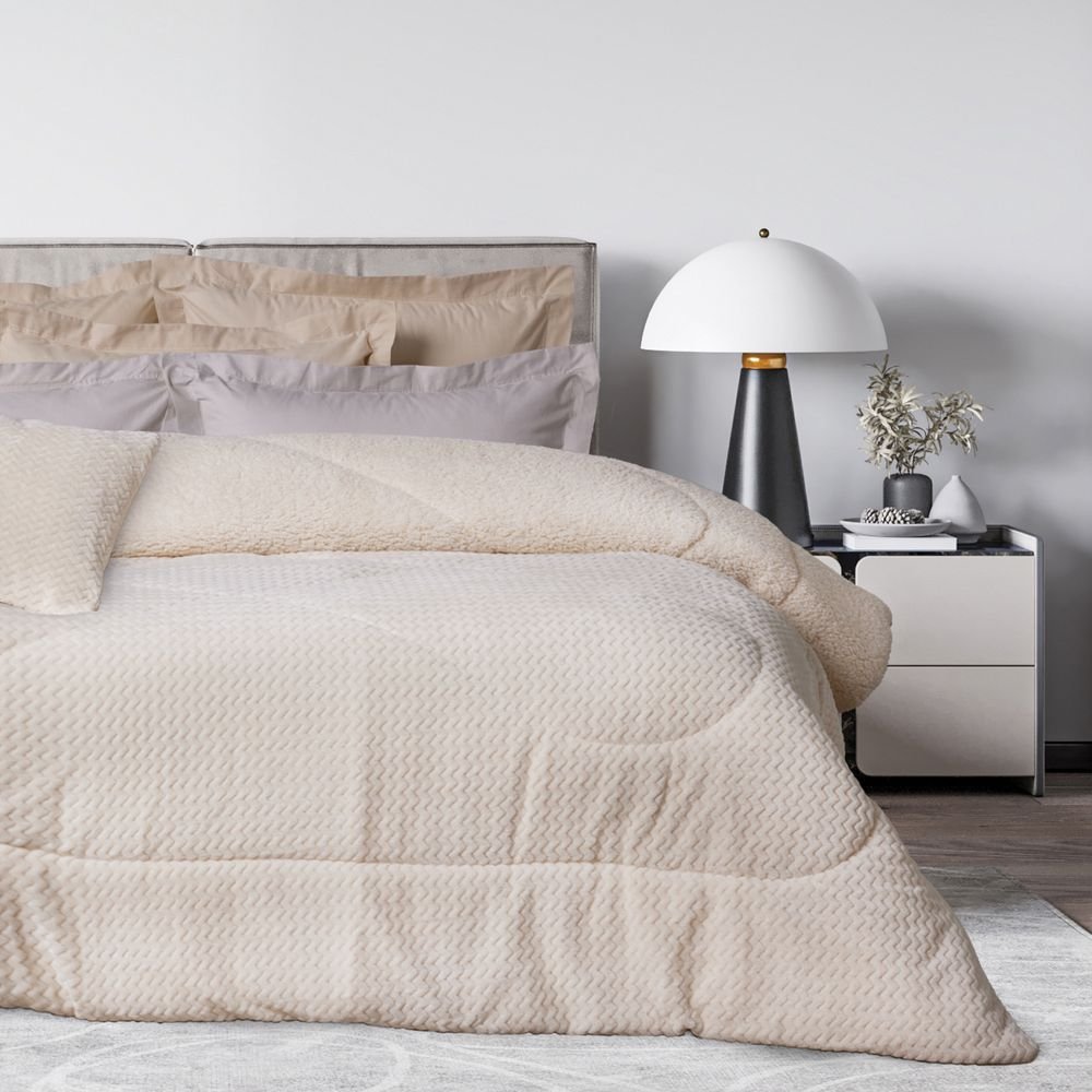 ΚΟΥΒΕΡΤΟΠΑΠΛΩΜΑ ΥΠΕΡΔΙΠΛΟ DAS HOME 1366 ECRU 220X240CM