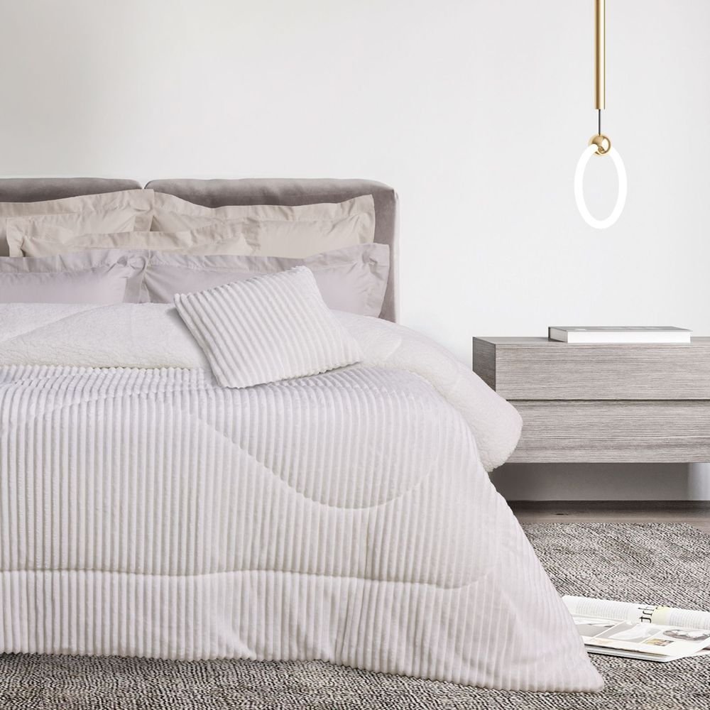 ΚΟΥΒΕΡΤΟΠΑΠΛΩΜΑ ΥΠΕΡΔΙΠΛΟ DAS HOME 1364 WHITE 220X240CM DAS HOME