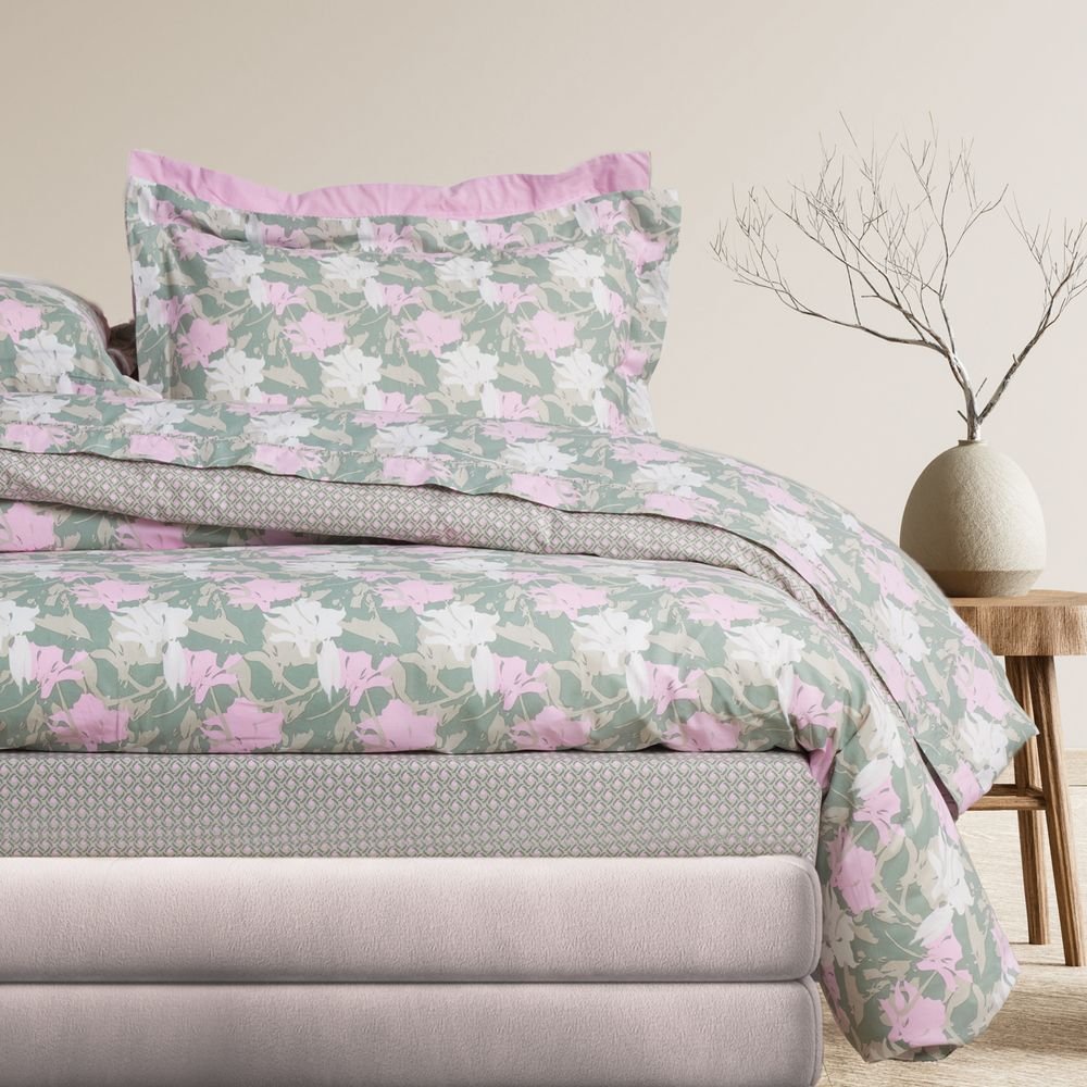 ΣΕΝΤΟΝΙΑ ΥΠΕΡΔΙΠΛΑ DAS HOME DAILY 3175 GREEN/PINK ΣΕΤ 4ΤΜΧ ΧΩΡΙΣ ΛΑΣΤΙΧΟ (240X260CM)