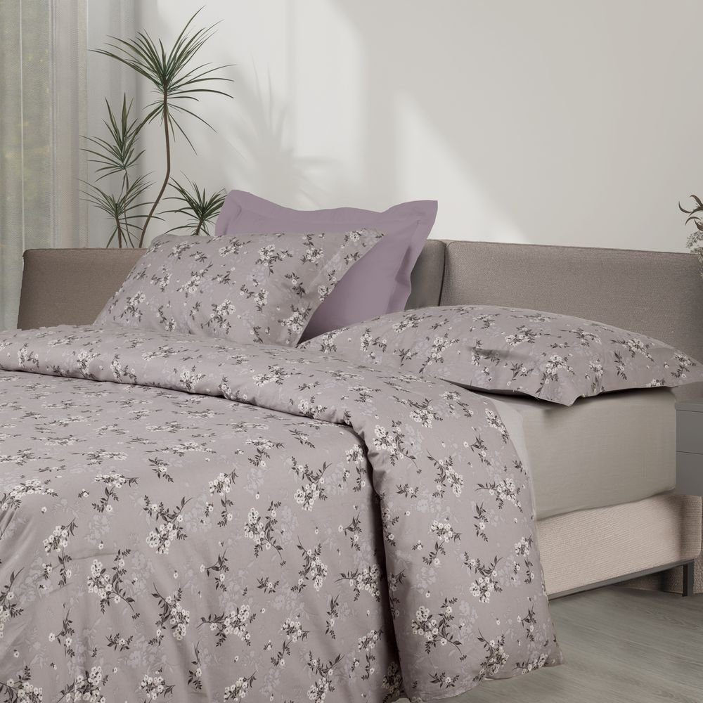 ΣΕΝΤΟΝΙΑ ΥΠΕΡΔΙΠΛΑ DAS HOME HAPPY 9684 GREY/TAUPE ΣΕΤ 4ΤΜΧ ΧΩΡΙΣ ΛΑΣΤΙΧΟ (240X260CM) DAS HOME