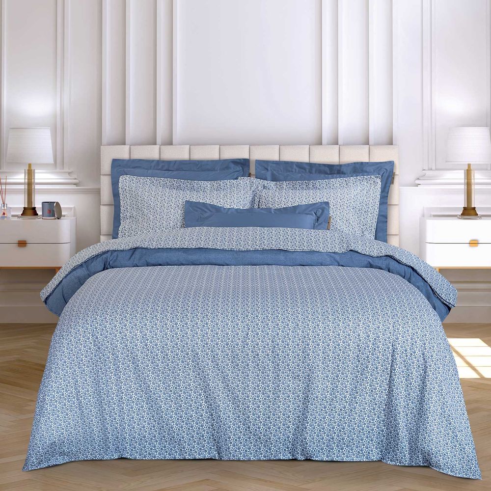 ΣΕΝΤΟΝΙΑ ΥΠΕΡΔΙΠΛΑ GREENWICH POLO CLUB ESSENTIAL 2372 ROYAL BLUE ΣΕΤ 4ΤΜΧ ΧΩΡΙΣ ΛΑΣΤΙΧΟ (240X260CM) GREENWICH POLO CLUB