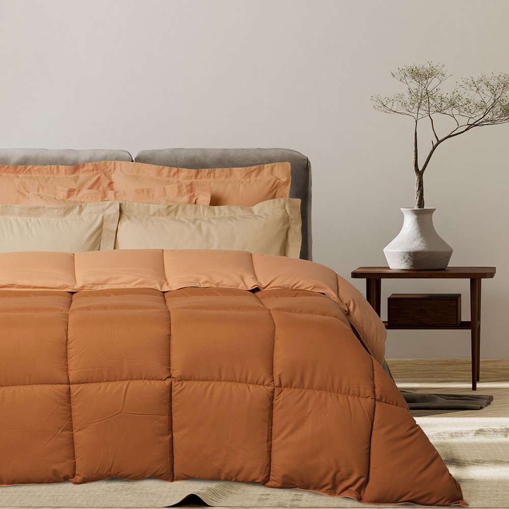 DAS HOME ΠΑΠΛΩΜΑ ΥΠΕΡΔΙΠΛΟ DAS HOME HAPPY 9694 SALMON/TERACOTTA 220Χ240CM