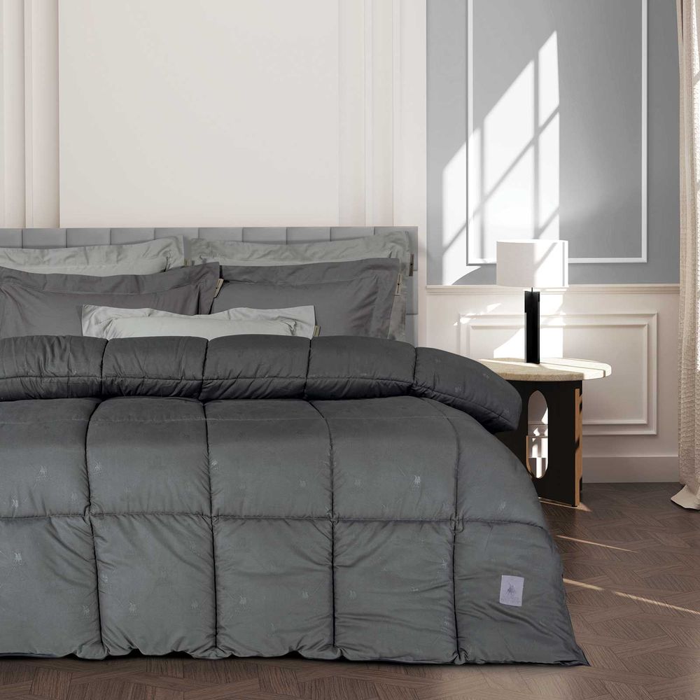 ΠΑΠΛΩΜΑ ΥΠΕΡΔΙΠΛΟ GREENWICH POLO CLUB ESSENTIAL 4447 DARK GREY 220Χ240CM