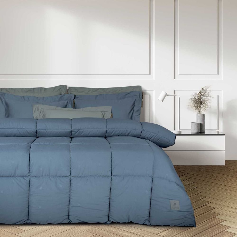 ΠΑΠΛΩΜΑ ΥΠΕΡΔΙΠΛΟ GREENWICH POLO CLUB ESSENTIAL 4446 DUSTY BLUE 220Χ240CM