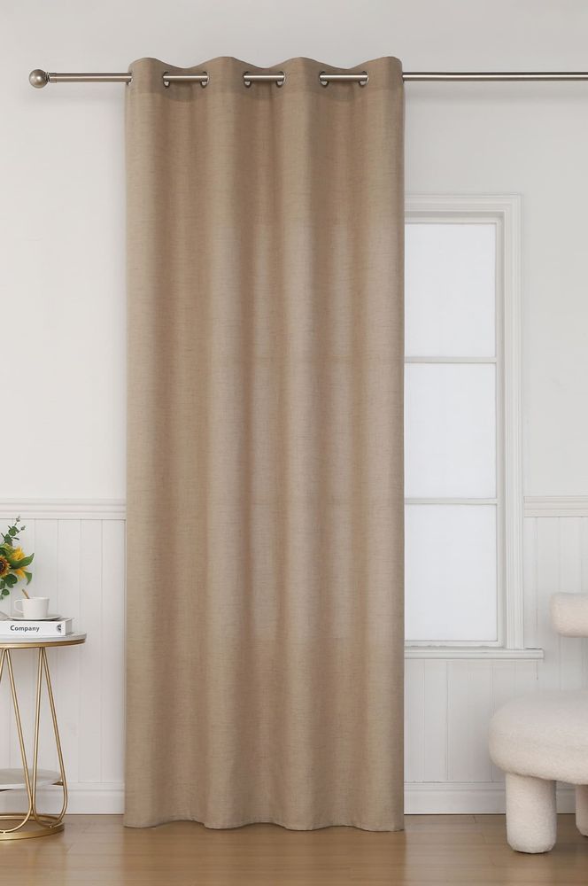 ΚΟΥΡΤΙΝΑ ΜΕ ΤΡΟΥΚΣ ΒΙΟΚΑΡΠΕΤ FELICIA UK01-04 ΜΠΕΖ 140X285CM BIOKARPET HOME