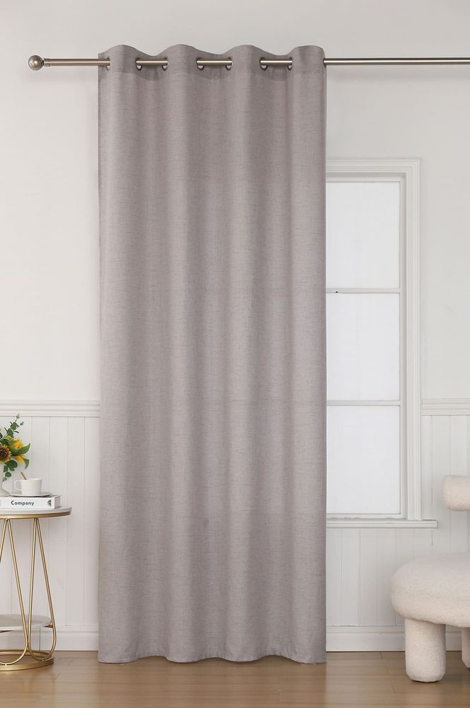 ΚΟΥΡΤΙΝΑ ΜΕ ΤΡΟΥΚΣ ΒΙΟΚΑΡΠΕΤ FELICIA UK01-13 ΓΚΡΙ 140X285CM