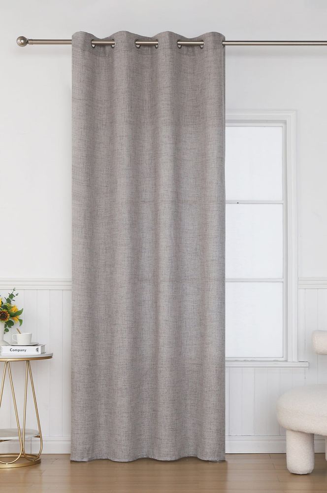 ΚΟΥΡΤΙΝΑ ΜΕ ΤΡΟΥΚΣ ΒΙΟΚΑΡΠΕΤ FLAVIA TW04-09 ΓΚΡΙ 140X285CM