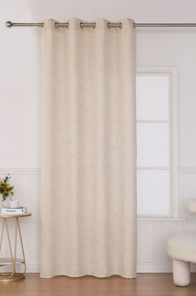 ΚΟΥΡΤΙΝΑ ΜΕ ΤΡΟΥΚΣ ΒΙΟΚΑΡΠΕΤ FLAVIA TW04-03 ΕΚΡΟΥ 140X285CM BIOKARPET HOME