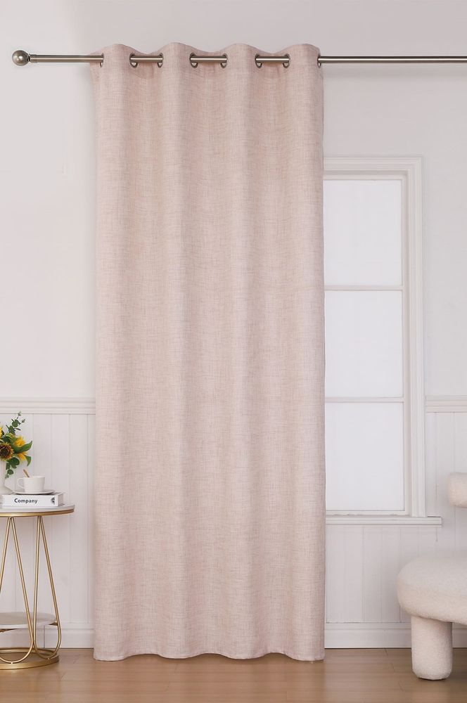 ΚΟΥΡΤΙΝΑ ΜΕ ΤΡΟΥΚΣ ΒΙΟΚΑΡΠΕΤ FLAVIA TW04-04 ΜΠΕΖ 140X285CM BIOKARPET HOME