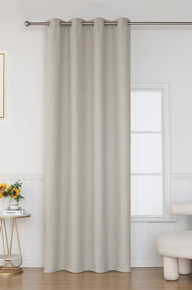 ΚΟΥΡΤΙΝΑ ΜΕ ΤΡΟΥΚΣ ΒΙΟΚΑΡΠΕΤ SONIA 7000-02 ΕΚΡΟΥ140X270CM BIOKARPET HOME