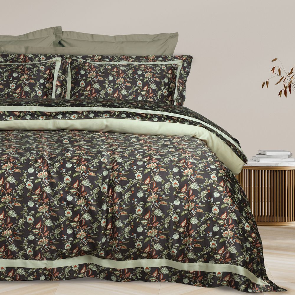 Σετ Σεντόνια Tencel Υπέρδιπλα 220x240εκ. Executive 1706 Green-Grey Das Home (Τύπος κατωσέντονου: Χωρίς Λάστιχο, Χρώμα: Γκρι, Μέγεθος: Υπέρδιπλα, Ύφασμα: Tencel) - Das Home - 502110201706