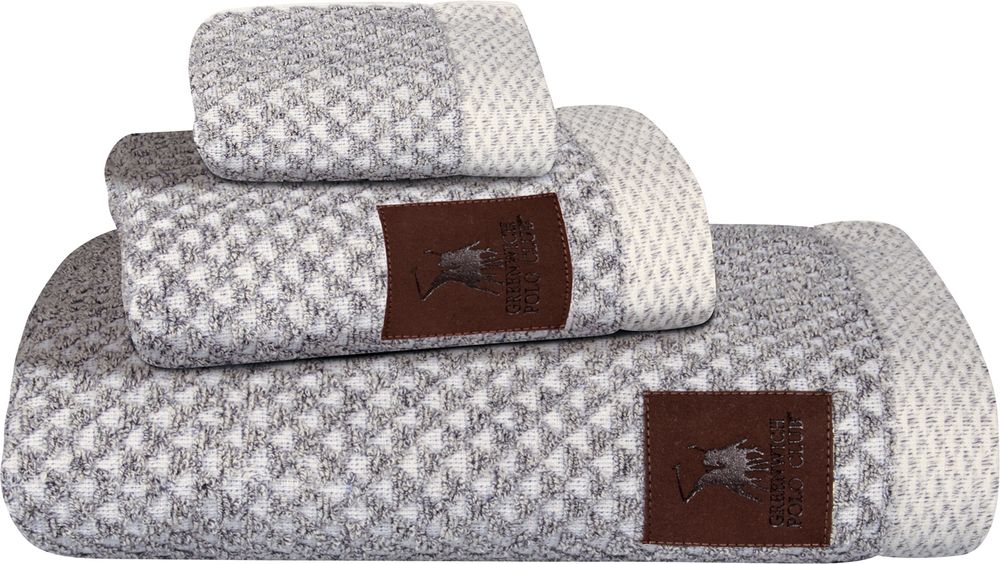 ΣΕΤ ΠΕΤΣΕΤΕΣ GREENWICH POLO CLUB 3049 ΓΚΡΙ/ΕΚΡΟΥ 3ΤΜΧ (30X50CM-50X100CM-70X140CM) GREENWICH POLO CLUB