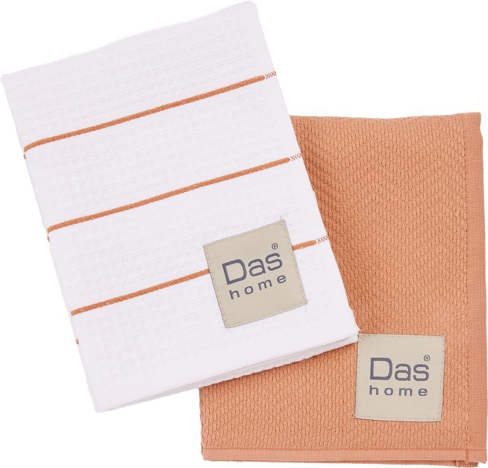 DAS HOME ΠΕΤΣΕΤΕΣ ΚΟΥΖΙΝΑΣ DAS HOME 0831 TERACOTTA/WHITE 2ΤΜΧ 30Χ50CM