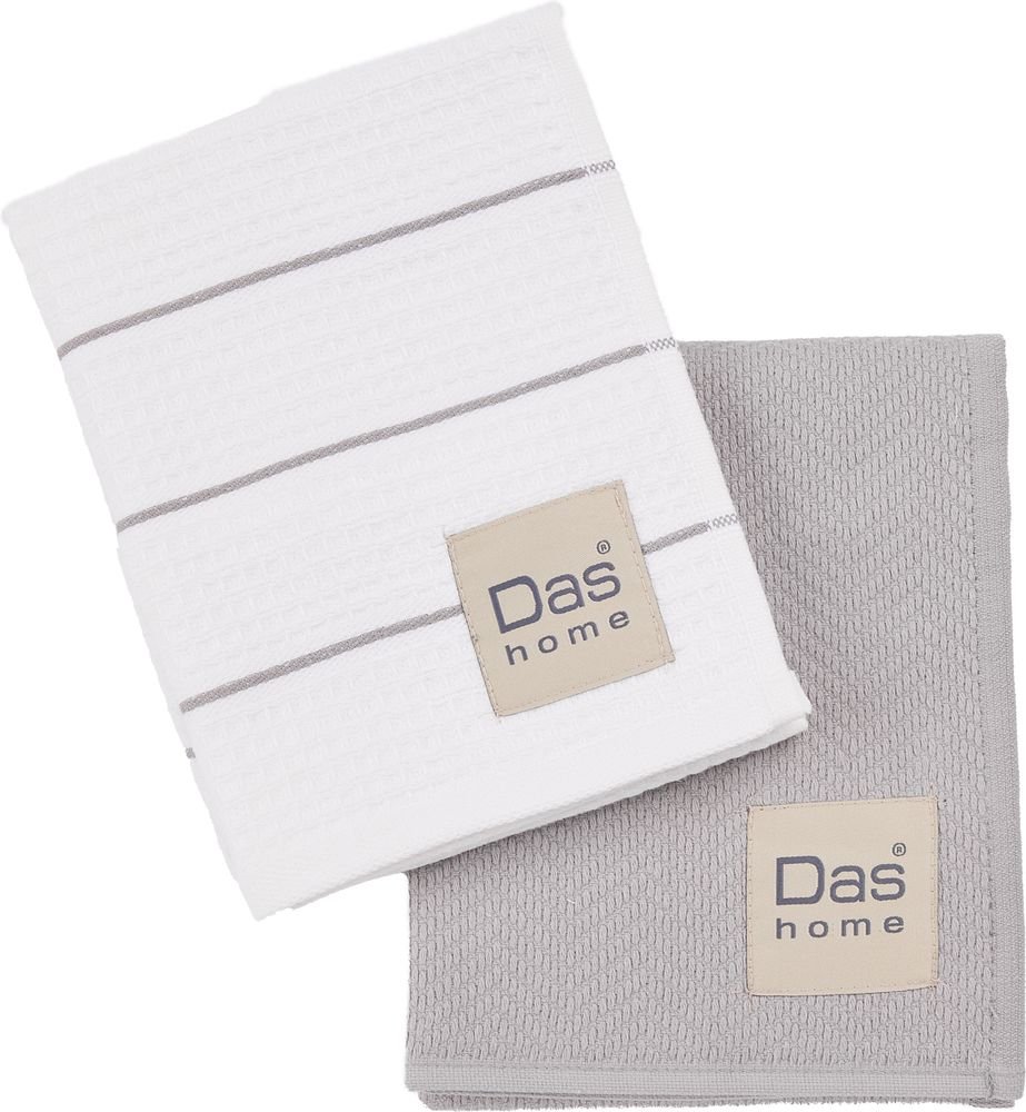 ΠΕΤΣΕΤΕΣ ΚΟΥΖΙΝΑΣ DAS HOME 0829 GREY/WHITE 2ΤΜΧ 30Χ50CM DAS HOME