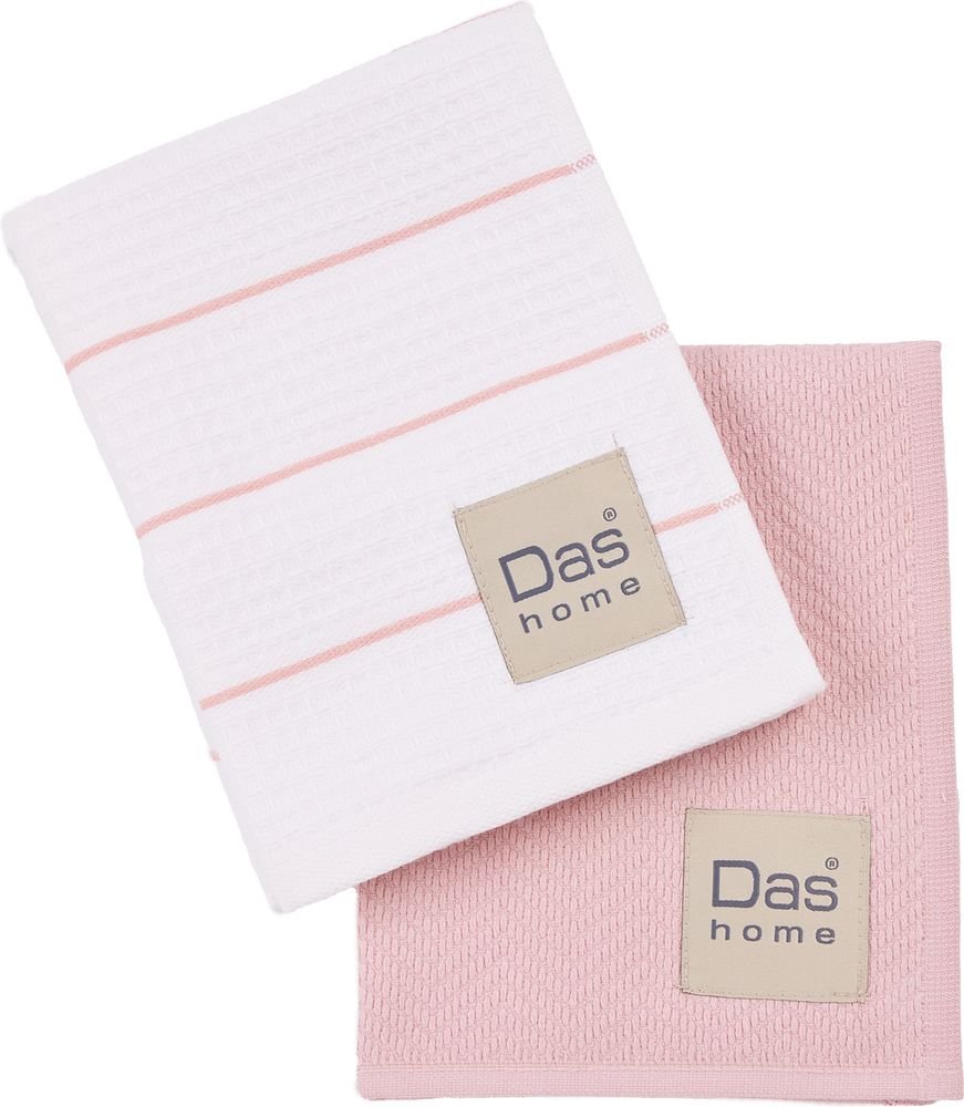ΠΕΤΣΕΤΕΣ ΚΟΥΖΙΝΑΣ DAS HOME 0828 PINK/WHITE 2ΤΜΧ 30Χ50CM