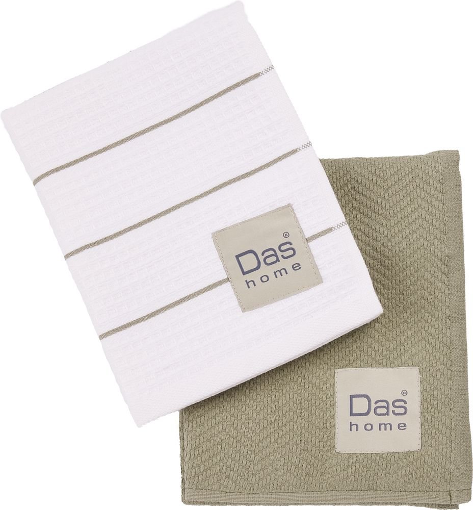 ΠΕΤΣΕΤΕΣ ΚΟΥΖΙΝΑΣ DAS HOME 0827 GREEN/WHITE 2ΤΜΧ 30Χ50CM