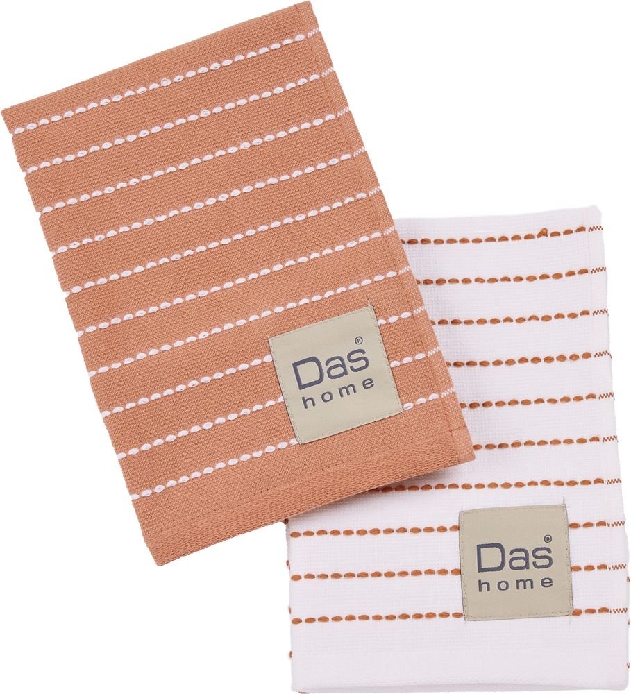 ΠΕΤΣΕΤΕΣ ΚΟΥΖΙΝΑΣ DAS HOME 0826 TERACOTTA/WHITE 2ΤΜΧ 30Χ50CM
