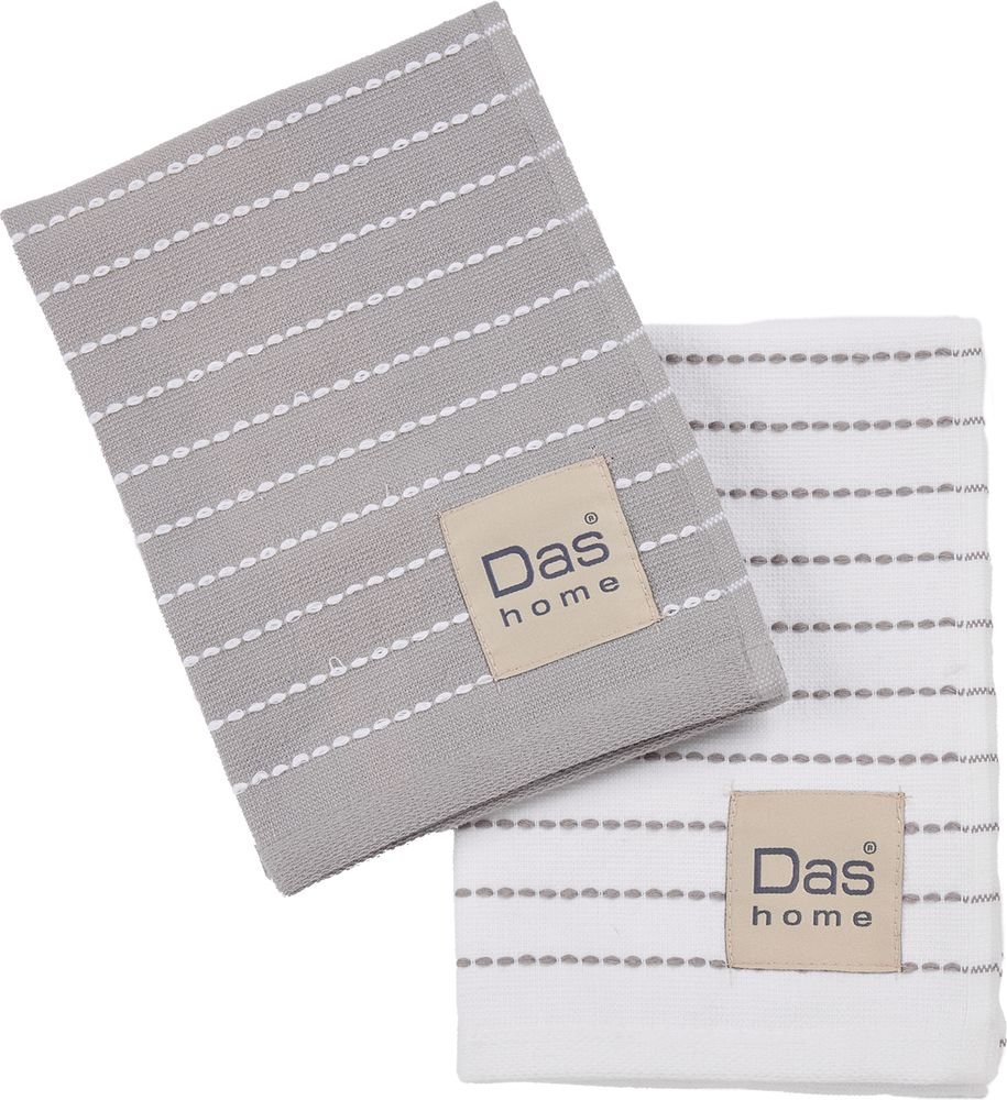 ΠΕΤΣΕΤΕΣ ΚΟΥΖΙΝΑΣ DAS HOME 0824 GREY/WHITE 2ΤΜΧ 30Χ50CM DAS HOME