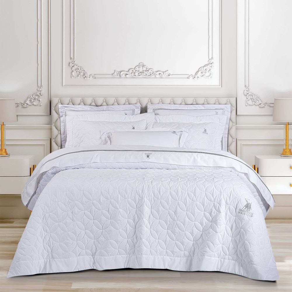 ΚΟΥΒΕΡΛΙ KING SIZE GREENWICH POLO CLUB CLASSIC 2357 WHITE 240Χ250CM GREENWICH POLO CLUB