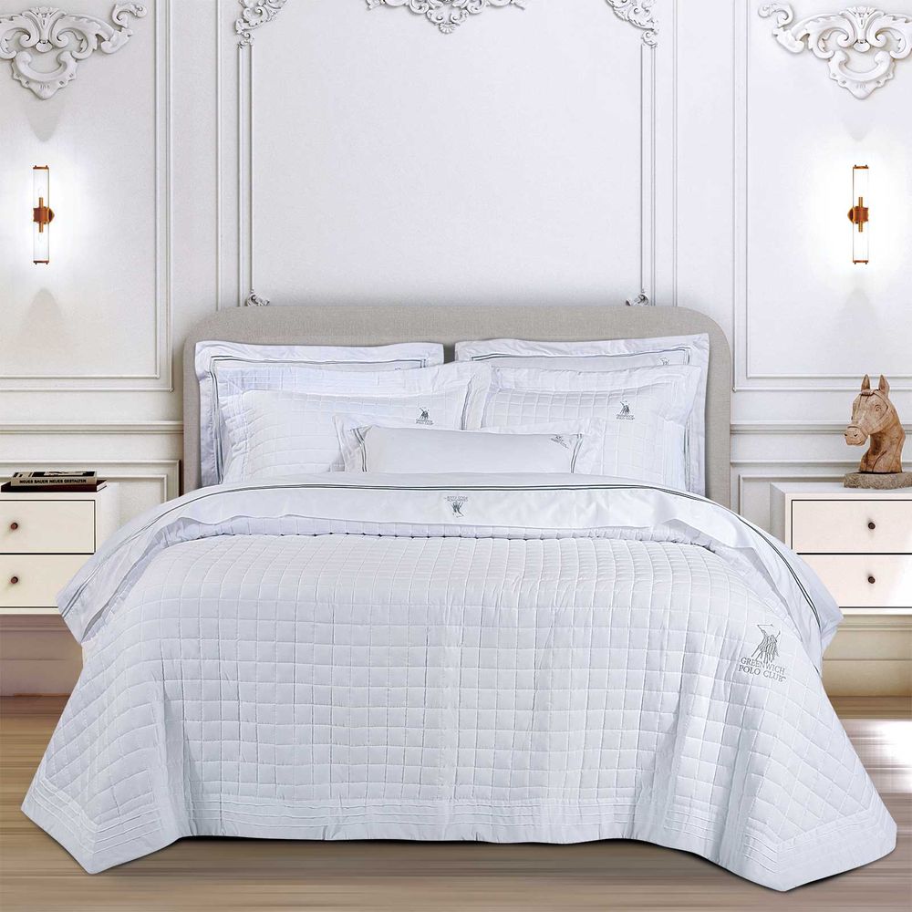 ΚΟΥΒΕΡΛΙ KING SIZE GREENWICH POLO CLUB CLASSIC 2354 WHITE 240Χ250CM GREENWICH POLO CLUB