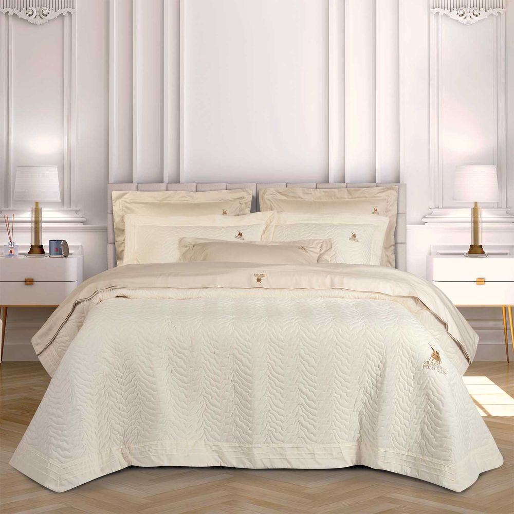 ΚΟΥΒΕΡΛΙ KING SIZE GREENWICH POLO CLUB CLASSIC 2352 ECRU 240Χ250CM