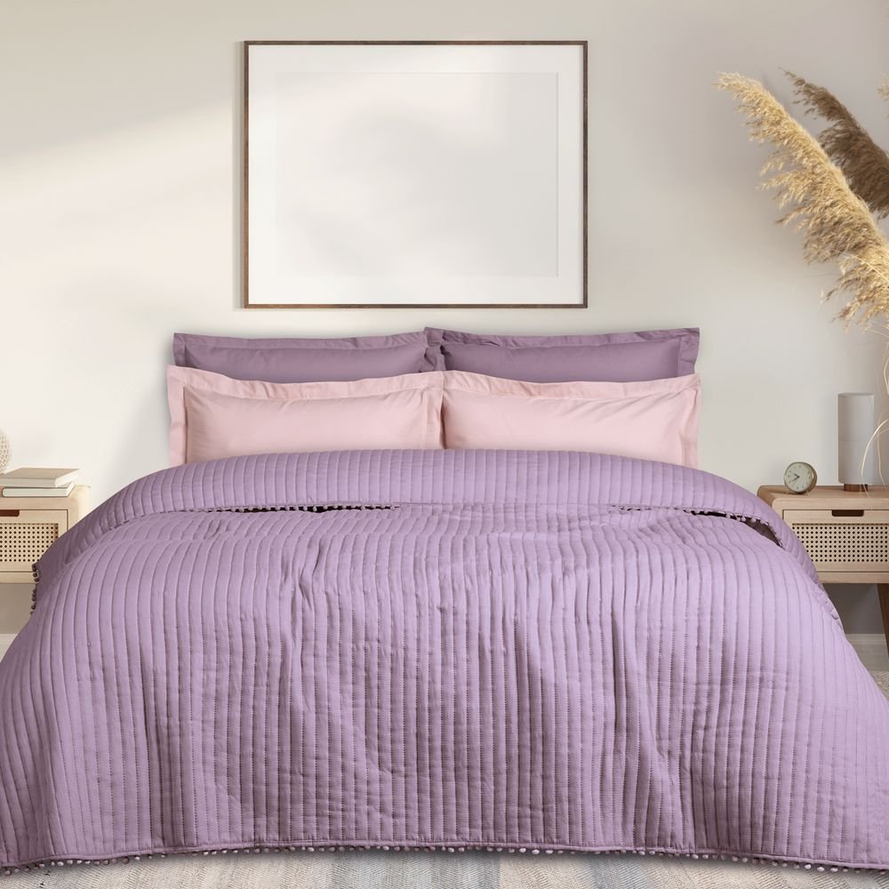 ΚΟΥΒΕΡΛΙ KING SIZE DAS HOME HAPPY 9627 ΡΟΖ (240X250CM) DAS HOME