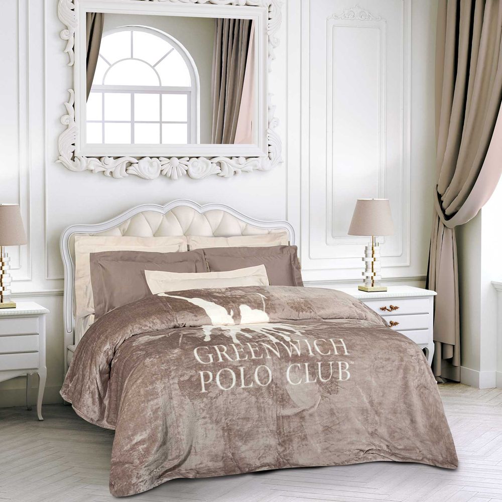 GREENWICH POLO CLUB ΚΟΥΒΕΡΤΑ ΜΟΝΗ GREENWICH POLO CLUB 3490 TAUPE (160X220CM)