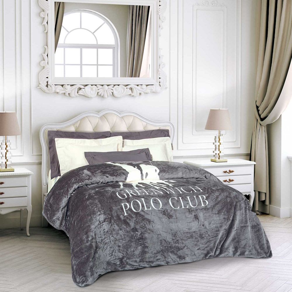 Κουβέρτα Fleece Μονή Greenwich Polo Club 3489 Grey 160x240