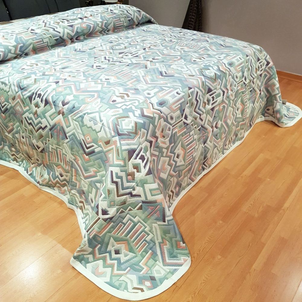ΚΟΥΒΕΡΤΑ ΥΠΕΡΔΙΠΛΗ SB HOME MALAGA JACQUARD ΠΡΑΣΙΝΗ (220 Χ 280 CM) SB HOME