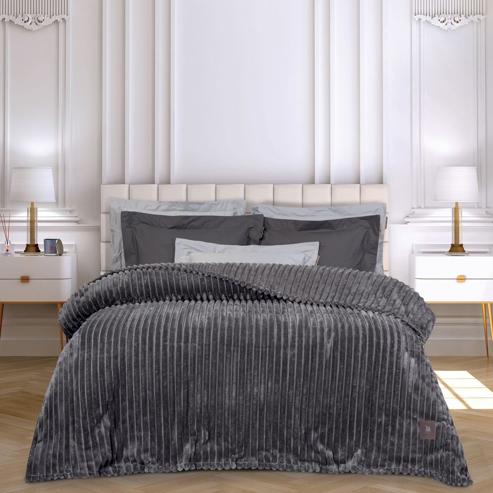 ΚΟΥΒΕΡΤΑ ΜΟΝΗ GREENWICH POLO CLUB 3486 GREY (160X220CM) GREENWICH POLO CLUB